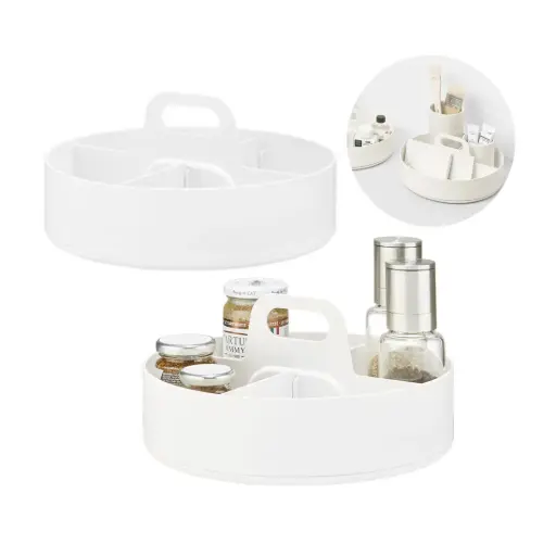 [531406] ORGANIZADOR GIRATORIO C/ TAPA P/ ALACENA 25.5 x 11.5cm ( 18113 )