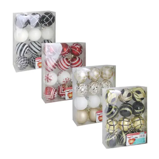 [531609] BOCHA NAVIDEÑA GLITTER 6CM X12 E/CJ ( NJ-2025-1 )
