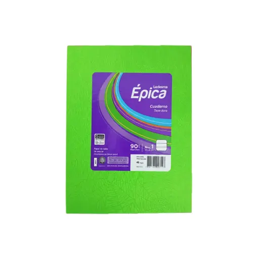 [531720] CUADERNO EPICA N1 T/DURA ARAÑA X48 RAYADO VERDE MANZANA