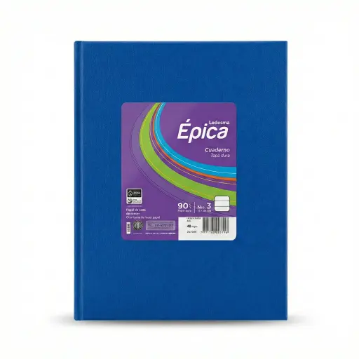 [531722] CUADERNO EPICA Nº3 T/DURA ARAÑA X48 HJS RAYADO AZUL