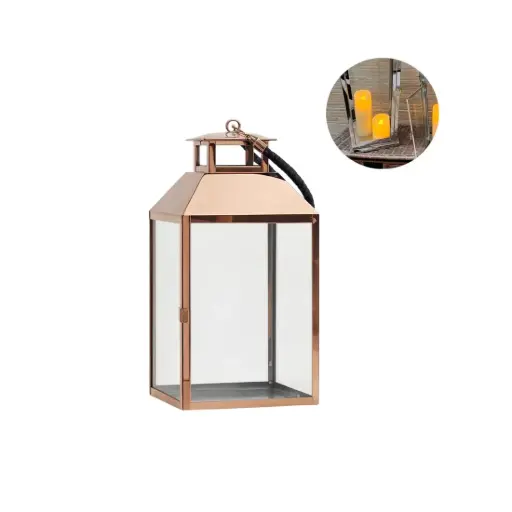 [531733] FANAL ACERO VIDRIO DORADO 27.5 x 10 x 11cm
