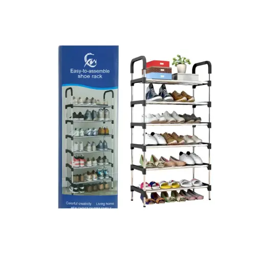 [531752] ORGANIZADOR DE ZAPATOS 6 ESTANTES 56cm x 26cm x 117cm e/Cj ( SR-410 )