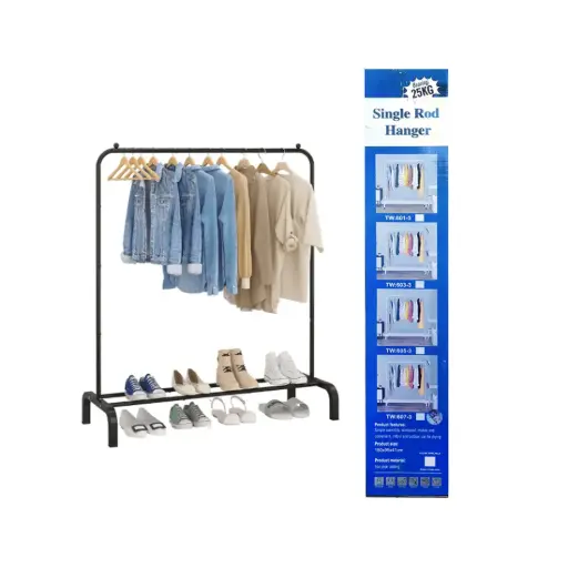 [531756] PERCHERO METALICO EXHIBIDOR 110 X 39 X 150CM E/ CJ ( TW-607-3 )