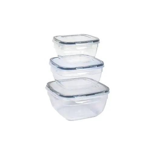 [531770] CONTENEDOR HERMETICO FRESH BOX X3 0.6LT 1LT 1.7LT ( LC-300 )