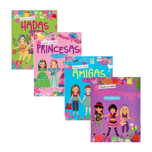 [531782] LIBRO COLECCION PEQUEÑAS PRINCESAS DISEÑA TU MODA C/ STICKERS