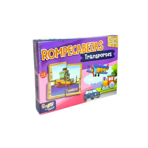 [531791] ROMPECABEZAS MADERA TRANSPORTES X16 E/ CJ ( DID-ROM-2 )
