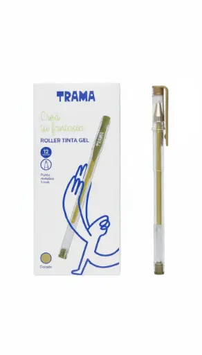 [531833] LAPICERA TRAMA ROLLER BALL GEL DORADO 