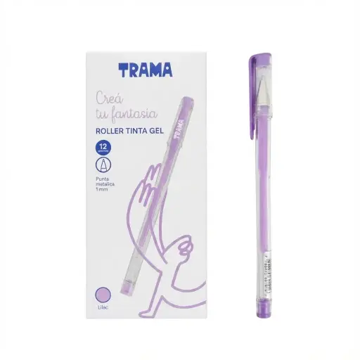 [531836] LAPICERA ROLLER GEL TRAMA 1.0MM VIOLETA PASTEL