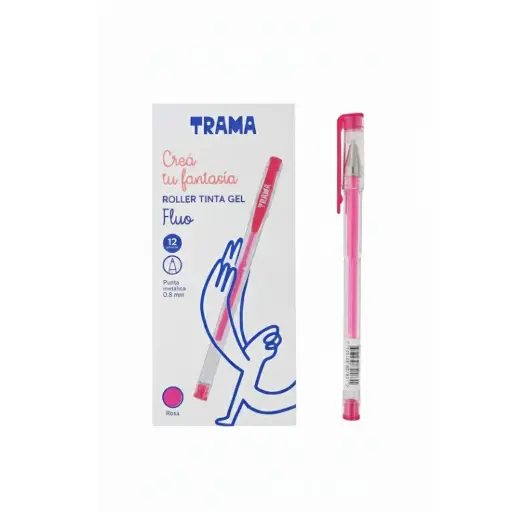 [531842] LAPICERA ROLLER GEL TRAMA 0.8MM ROSA FLUO