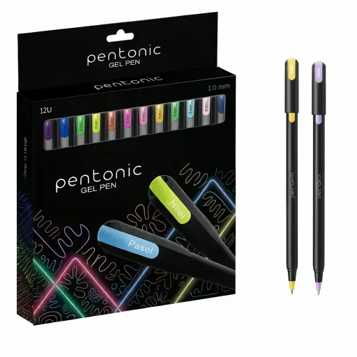 [531881] LAPICERA PENTONIC GEL 1.0mm NEON PASTEL X12 E/ CJ ( 856N+856P )