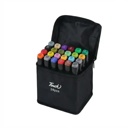 [536182] MARCADOR DOBLE PUNTA X24 E/ ESTUCHE ( MKB-24 ) 