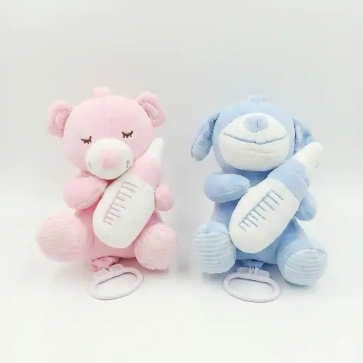 [536319] CUNERO MUSICAL OSO / PERRO C/MAMADERA 19CM ( NS409767 )