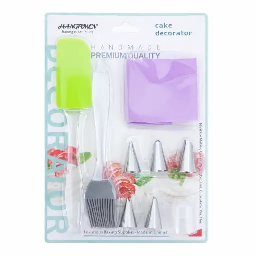 [536363] SET DE REPOSTERIA MANGA C/ PICOS ESPATULA Y PINCEL E/ BL ( CN20595 )