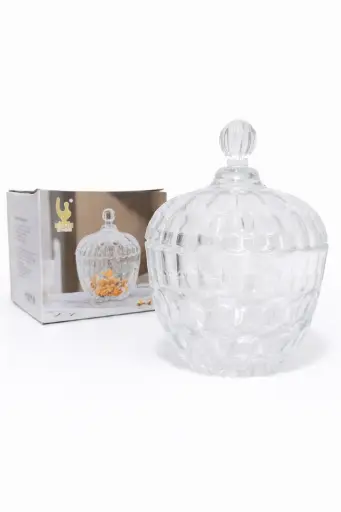 [536387] CARAMELERA DE VIDRIO LABRADO 18X14CM E/ CJ ( TG006 / DL20190 )