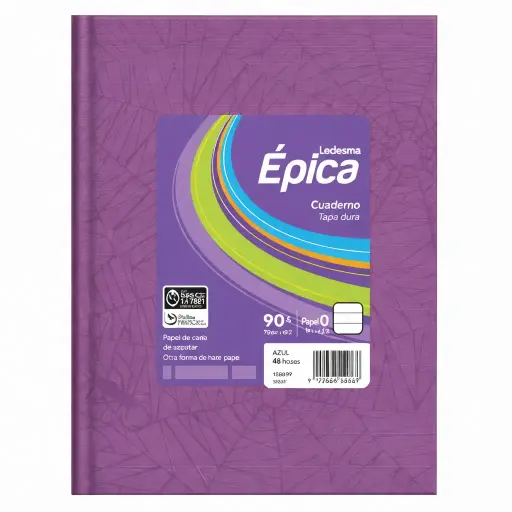 [536441] CUADERNO EPICA Nº3 T/ DURA ARAÑA 48HJS RAYADO LILA ( 105852 )