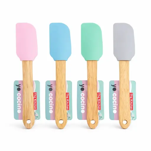 [536455] ESPATULA SILICONA MADERA 20.5CM ( YH-537-P )