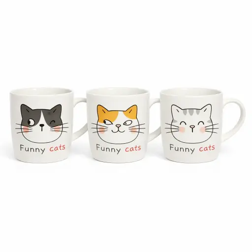 [536500] TAZA CERAMICA BOMBE GATITOS 320ML ( C6505 )