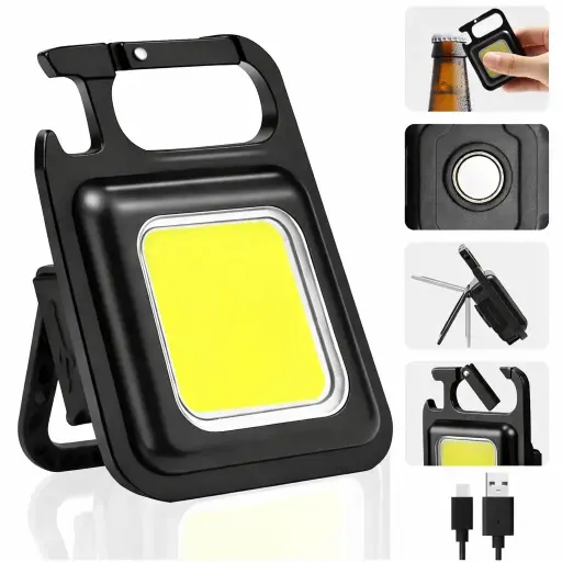 [536553] MINI LINTERNA LLAVERO MAGNETICA RECARGABLE LED ( FCL-5 )