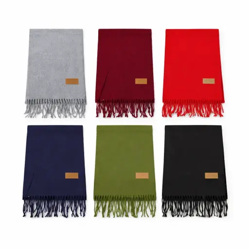 [536561] CHALINA RUANA SKORA LISA C/ FLECOS 35 X 170CM E/ BO ( 43726 )  