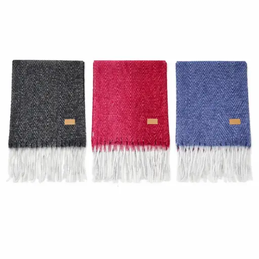 [536562] CHALINA RUANA SKORA ESPIGAS C/ FLECOS 50 X 188CM ( 43734 )  