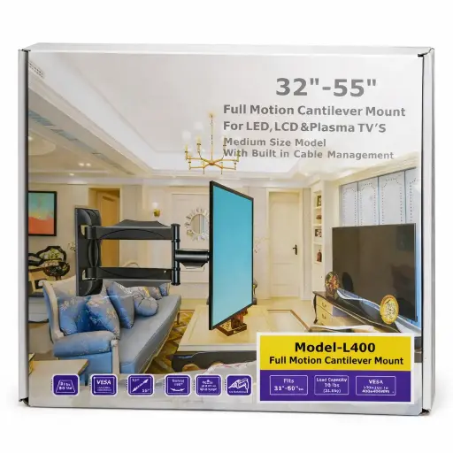 [536638] SOPORTE TV MOVIL DE 32" A 55" E/ CJ ( L-400 )