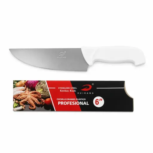 [536764] CUCHILLO 6" MANGO PLASTICO BLANCO E/ CT ( PAL0924 )