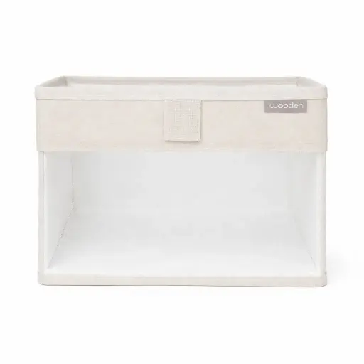 CAJA PLEGABLE FORRADA TELA C/ VENTANA 18 X 36 X 18CM E/ BO ( 027-1N / 027-1G ) 
