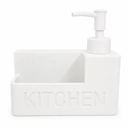 DISPENSER PLASTICO P/ DETERGENTE C/ PORTA ESPONJA ( C6532N / C6532B )