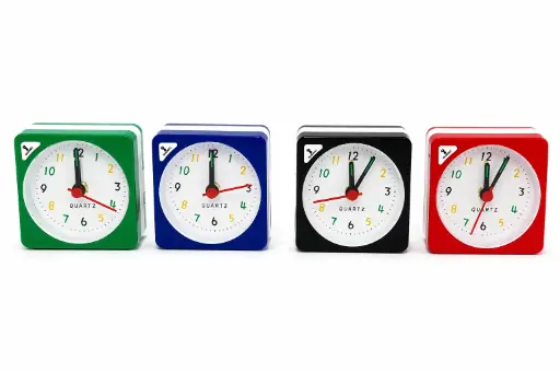 [536971] RELOJ DESPERTADOR C/ LUZ 5 X 5CM E/ CJ ( 1088 / 0425/ DE )