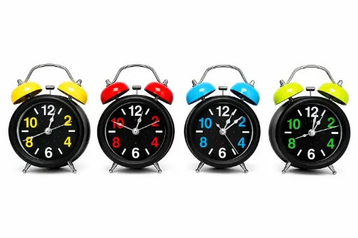 [536972] RELOJ DESPERTADOR C/ CAMPANAS Y LUZ E/ CJ ( 2545-1C )