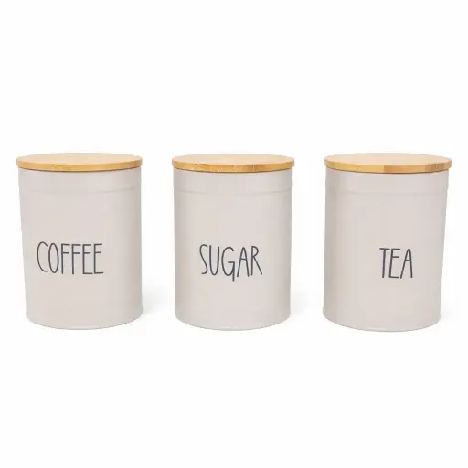 [537004] LATA COFFEE  SUGAR TEA C/ TAPA BAMBU 10 X 15CM ( 077098E )