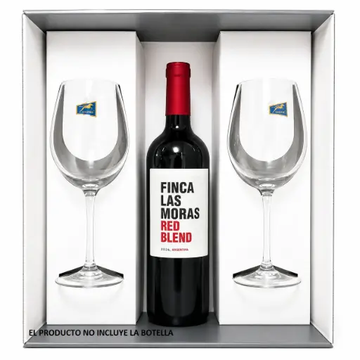 [537038] CAJA P/ REGALO C/ COPA VINO LINA X2 580ML ( 1474 )