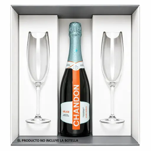 [537042] CAJA P/ REGALO C/ COPA CHAMPAGNE X2 220ML ( 1420 )