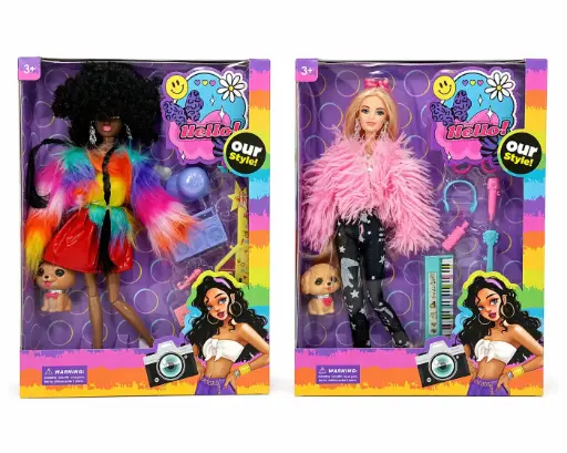[537187] MUÑECA ROCKSTAR C/ ACCESORIOS 28CM E/ CJ ( SD24968Z1 / FQ123 )