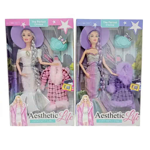[537189] MUÑECA C/ ABRIGO Y ACCESORIOS E/ CJ ( JS9012-Z1 )