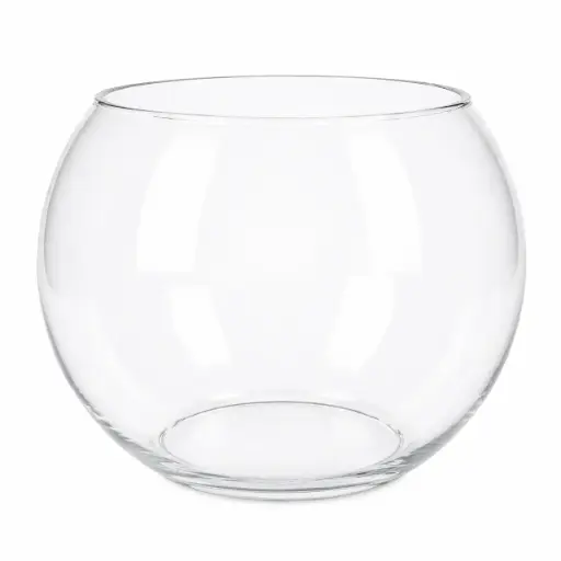 [537221] FLORERO VIDRIO PECERA REDONDA 17 X 18CM E/ CJ ( CA6741 )