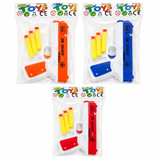 [537238] PISTOLA LANZA DARDOS 18CM E/ BO ( SD22047Z1 )