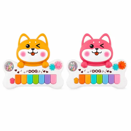 [537240] TECLADO MUSICAL PERRITO C/ LUZ 18CM ( SD27786Z2 / 8895-1B ) 