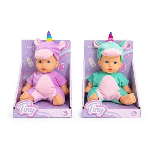 [537271] BEBOTE TINY C/ DISFRAZ DE UNICORNIO 20CM E/ CJ ( 56603 ) 