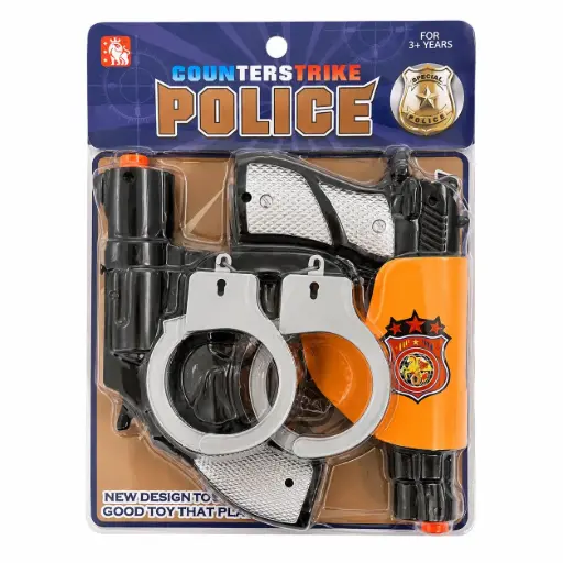 [537445] SET DE POLICIA X4  E/ BL ( 38-2Z1 )