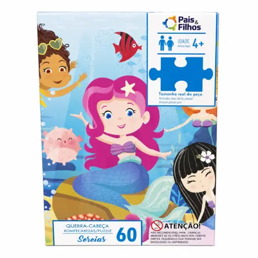 [537508] ROMPECABEZAS INFANTIL SIRENAS X60 E/ CJ ( 791663 ) 