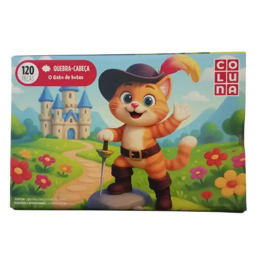 [537509] ROMPECABEZAS INFANTIL EL GATO CON BOTAS X120 E/ CJ ( 793984 ) 