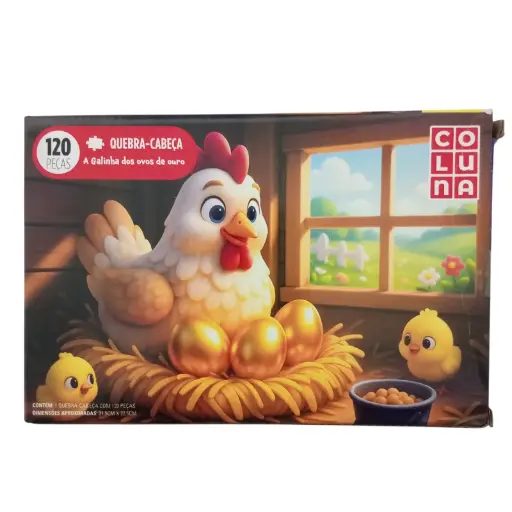 [537510] ROMPECABEZAS INFANTIL LA GALLINA DE LOS HUEVOS DE ORO X120 E/ CJ ( 793980 ) 