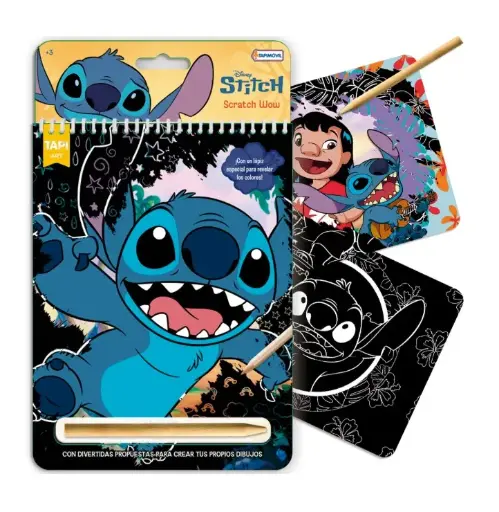 [537673] LIBRO SCRATCH WOW STITCH C/ LAPIZ MAGICO E/ CT ( DMD00150 )