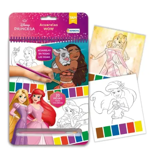 [537682] LIBRO ACUARELAS WOW PRINCESAS 20HJS E/ CT ( DJU10703 )