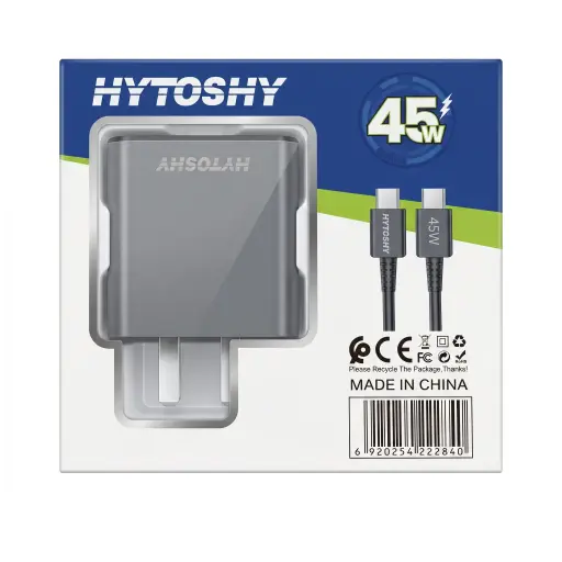 [537755] CARGADOR HYTOSHY CARGA RAPIDA TIPO-C 45W E/ Cj ( HY-55W )