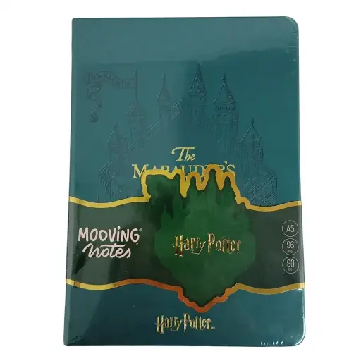 [537778] CUADERNO A5 HARRY POTTER T/ DURA C/ ELASTICO + STICKERS X 96HJS RAYADO ( 1246222 )