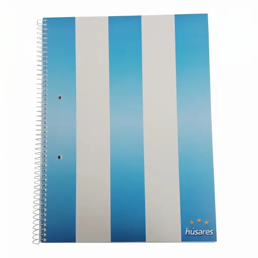 [537812] CUADERNO A4 HUSARES ARGENTINA C/ ESPIRAL RAYADO X 80HJS ( 6251 )