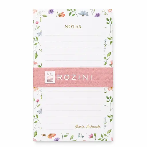 [537924] BLOCK NOTAS ROZINI FIORE 10 X 17CM 80HJS RAYADO ( 438 )