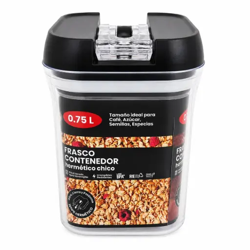[537928] FRASCO CONTENEDOR HERMETICO TAPA NEGRA 750ML ( 8623 )